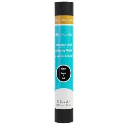 Vinilo adhesivo glitter Negro Silhouette 12"x6'