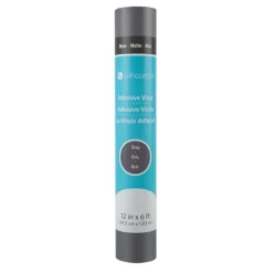 Vinilo adhesivo mate removible Gris Silhouette 12"x6'