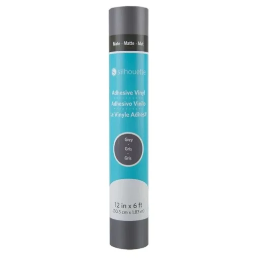 Vinilo adhesivo mate removible Gris Silhouette 12"x6'
