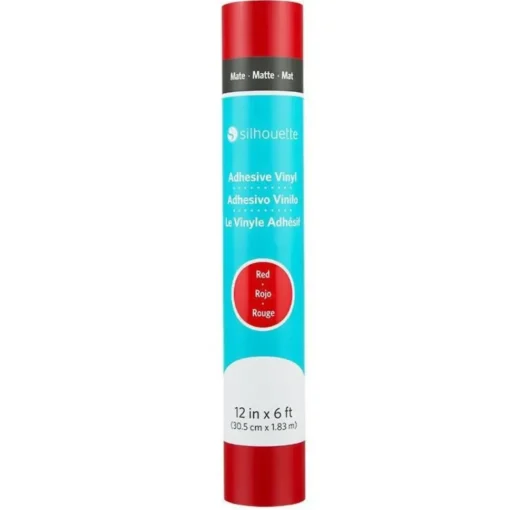Vinilo adhesivo mate removible Rojo Silhouette 12"x6'