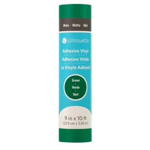Vinilo adhesivo mate removible Verde Silhouette 9"x10'