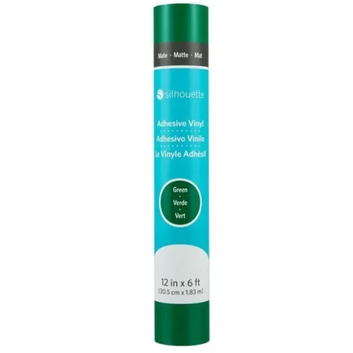 Vinilo adhesivo mate removible Verde Silhouette 12"x6'