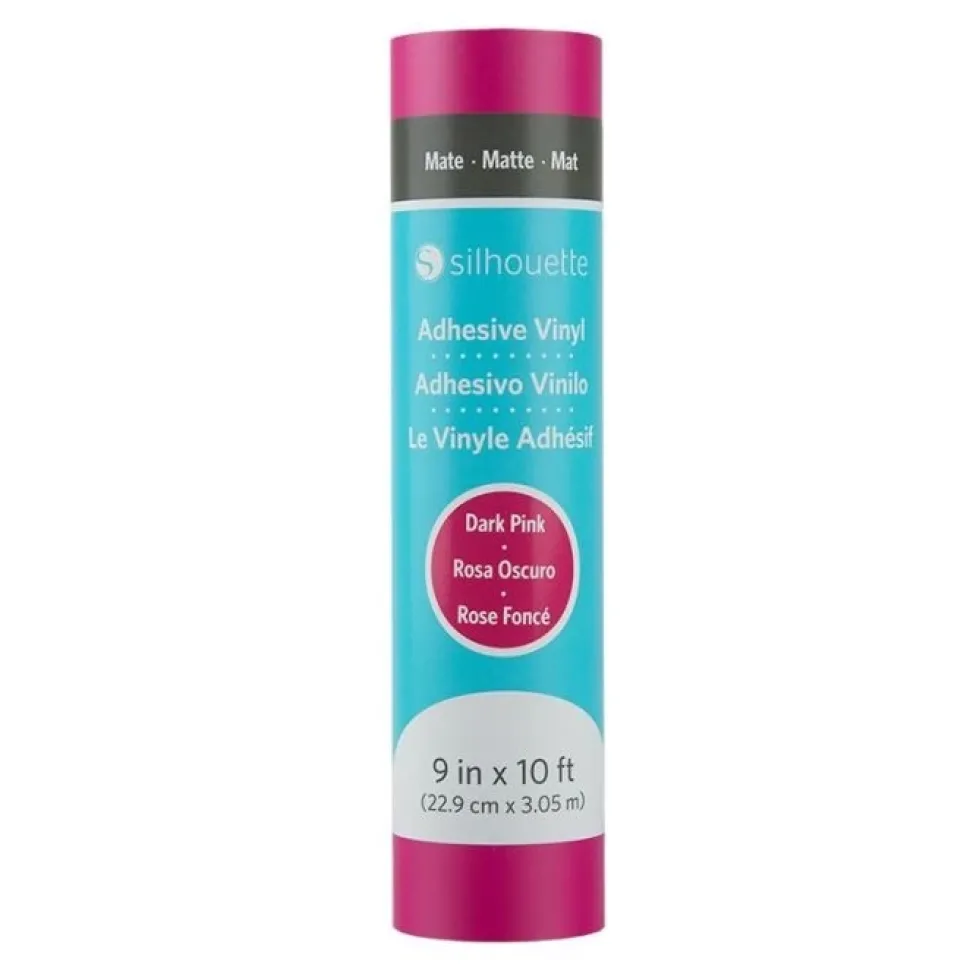 Vinilo adhesivo mate removible Rosa Oscuro Silhouette 9"x10'