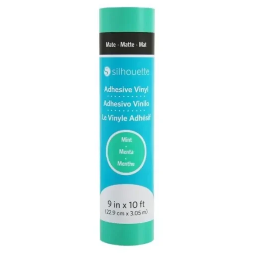 Vinilo adhesivo mate removible Verde Menta Silhouette 9"x10'