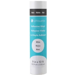 Vinilo adhesivo mate removible Blanco Silhouette 9"x10'